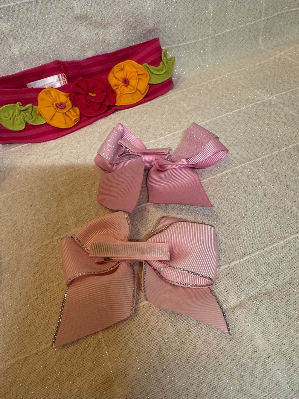 Headbands & Assorted Pink Hair Bows